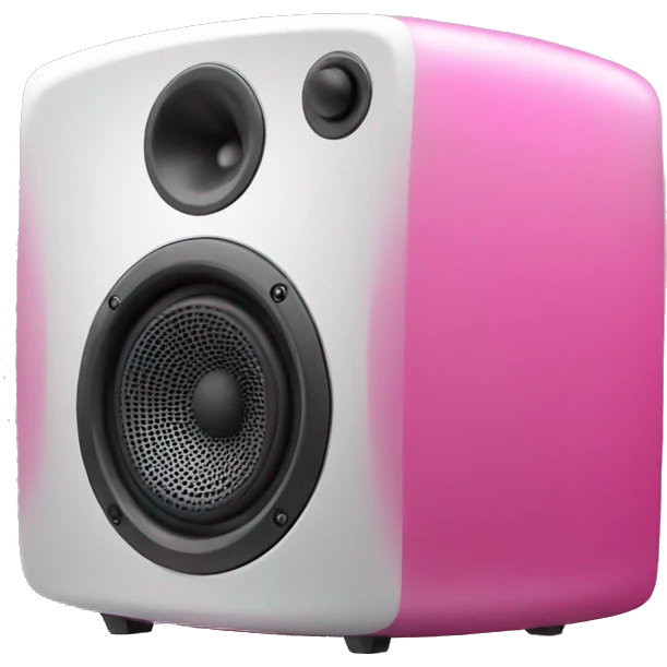 Pink audio speaker emoji