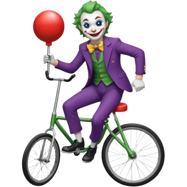 Unicyclist Joker with one wheel  emoji