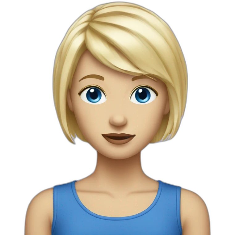 blond-girl-short-hair-and-curtain-fringe-with-blue-eyes emoji