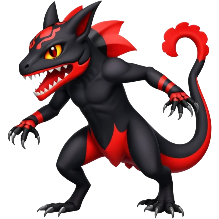 Salandit-Noibat-Litten-Hybrid with a white skull-face (Full body) emoji