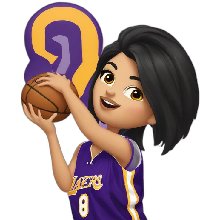 selena gomez with lakers jersey emoji