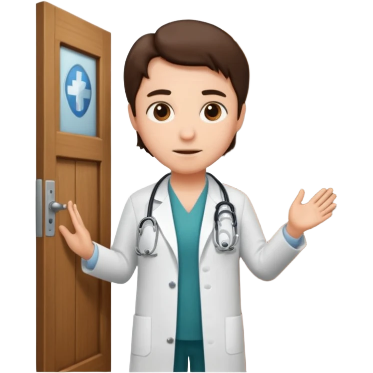 doctor opening a door emoji