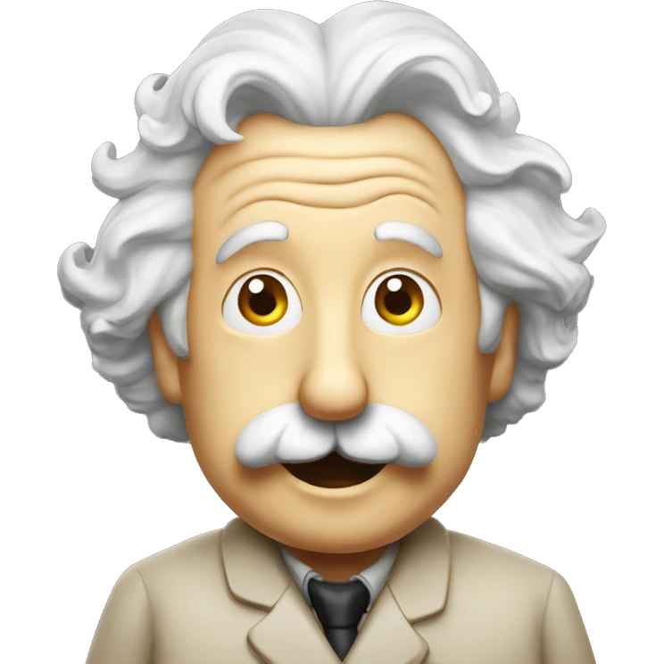 Einstein qui mange des pâtes bolognaises  emoji