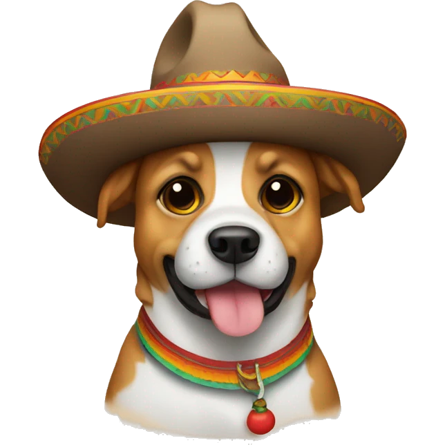 Dog mexican With hat  emoji