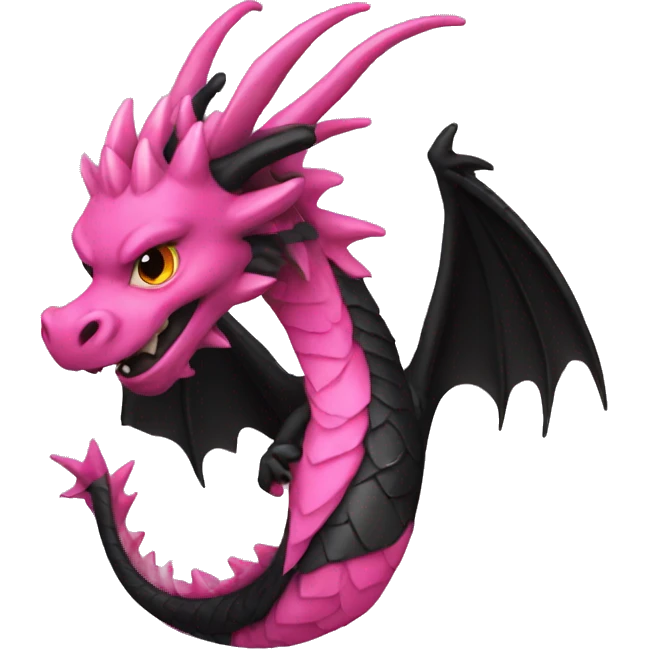 pink and black fire dragon emoji