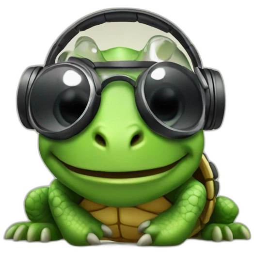 Dj turtle emoji