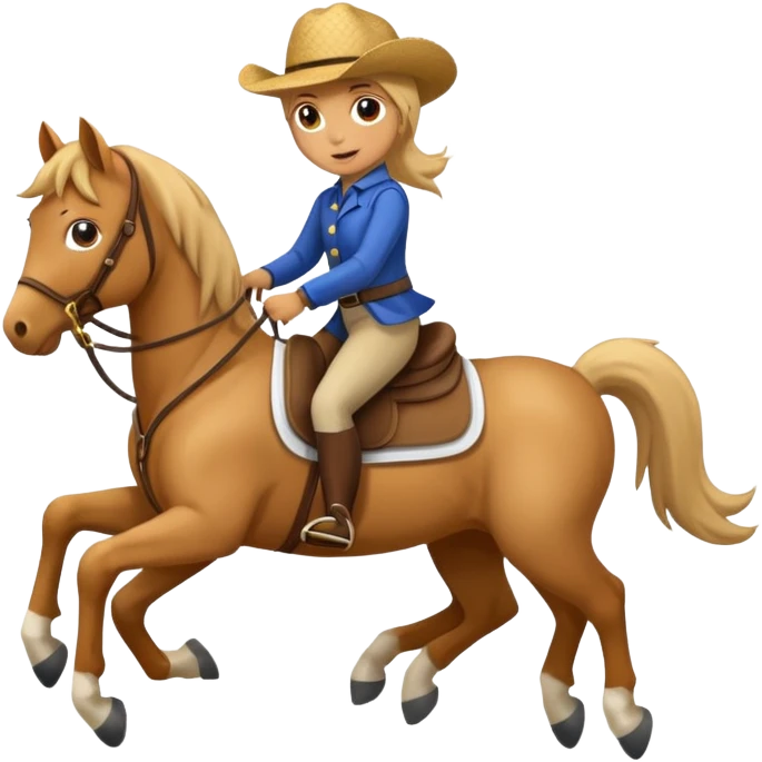 horse riding a pony emoji