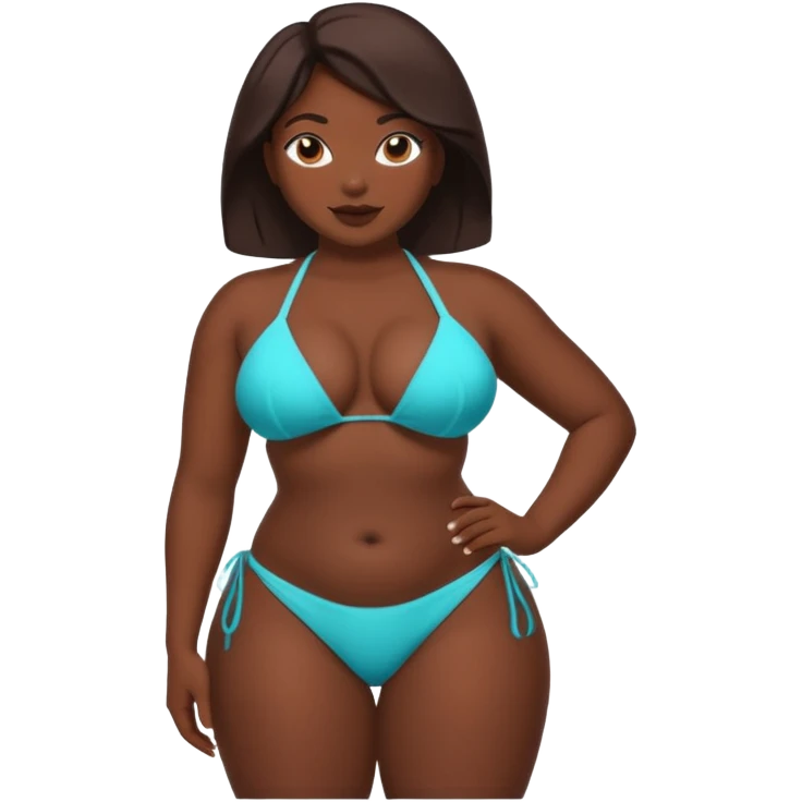 Big booty Judy, dark skin emoji
