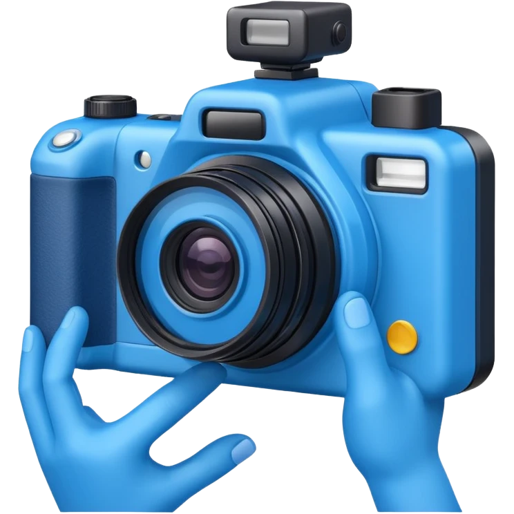 blue new hand camera with different angles emoji