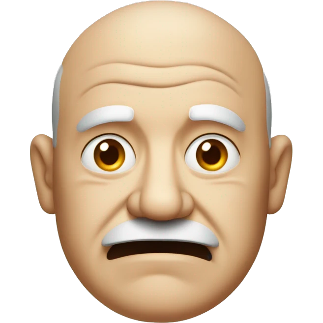 Mad balding old fat man with red face emoji