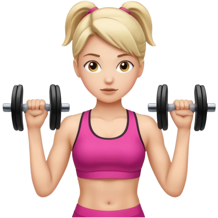 Una chica aestetic haciendo ejercicio  emoji