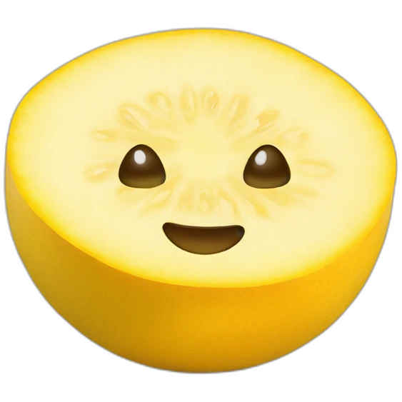 Yellow cantaloupe emoji