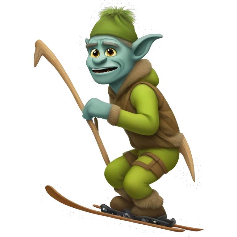 a troll skiing  emoji