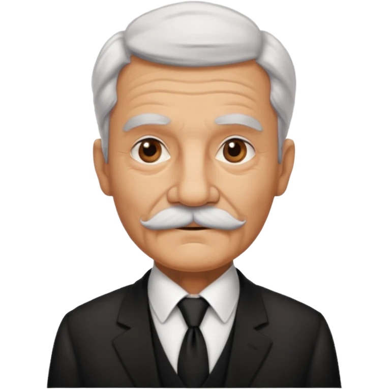 mustached old waiter man emoji