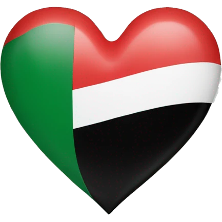 UAE flag coloured heart emoji emoji