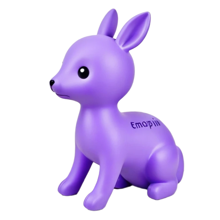 Маленькая лисичка фенек фиолетового цвета emoji