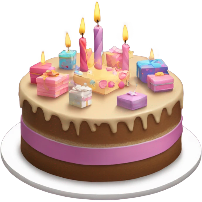 happy birthday presents cake emoji