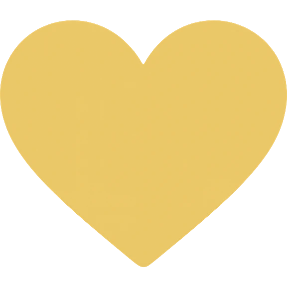 gold style icon of a heart emoji