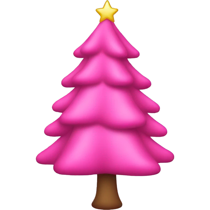 Pink Christmas tree emoji