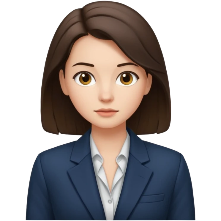 девушка брюнетка в пиджаке с собранными волосами emoji