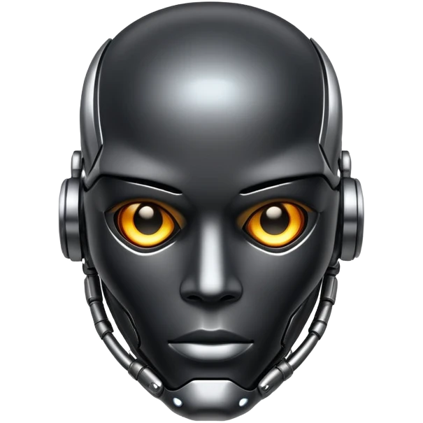 Black cyborg emoji