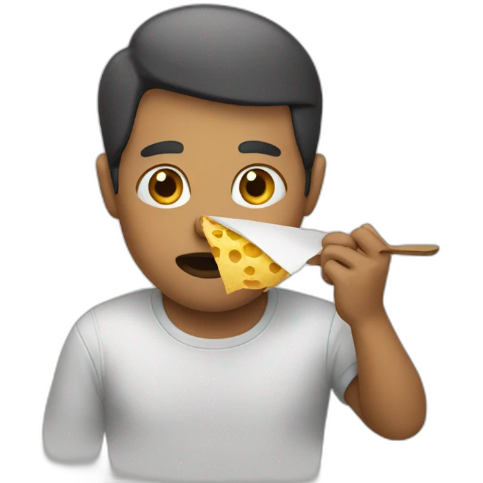 Man eating sheet emoji