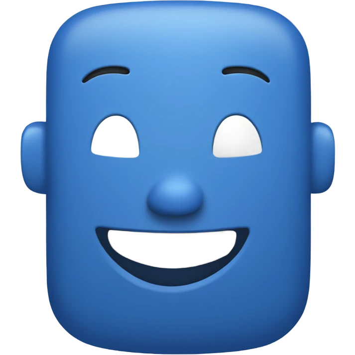Smartphone BLUE laughing emoji