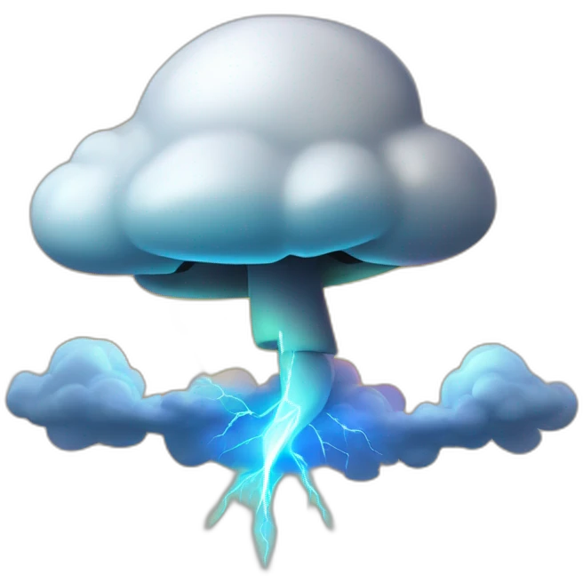 radioactive lightning bolt smiley glow kaboom cloud mushroom sunset futuristic smiley face emoji