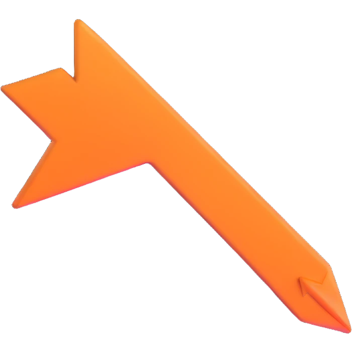 3D arrow pointing to MORE text emoji