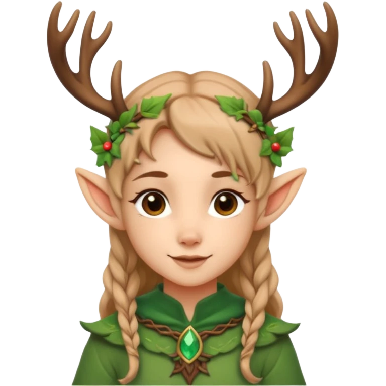 Cute Druid human like fawn with elf ears emoji