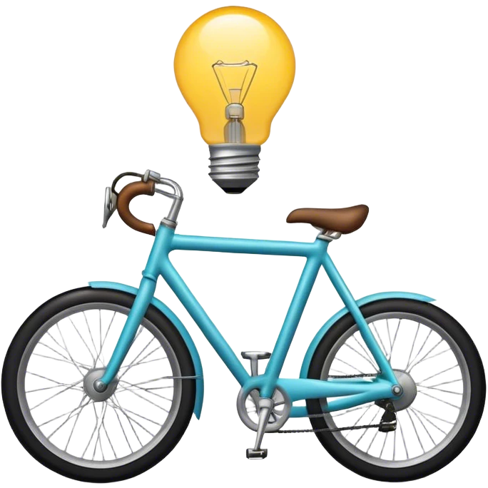 lightbulb on a bike emoji