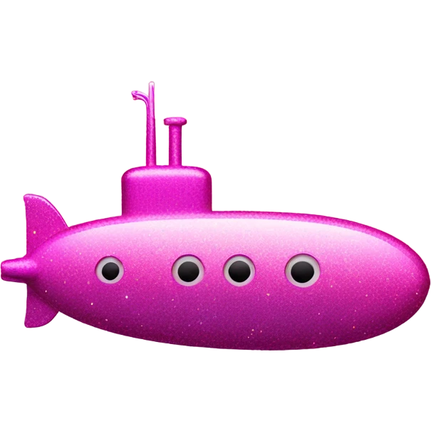 Pink ombre submarine with glitter emoji