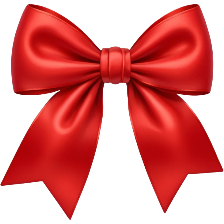 red elegant bow emoji