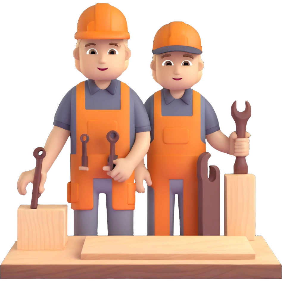 carpenter in workshop with wood emoji