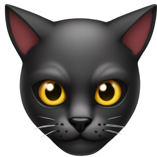 Deadpool cat head with white eyes emoji