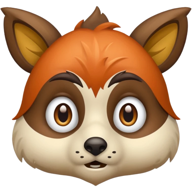 woodland spirit skeptical look with one brow raised emoji