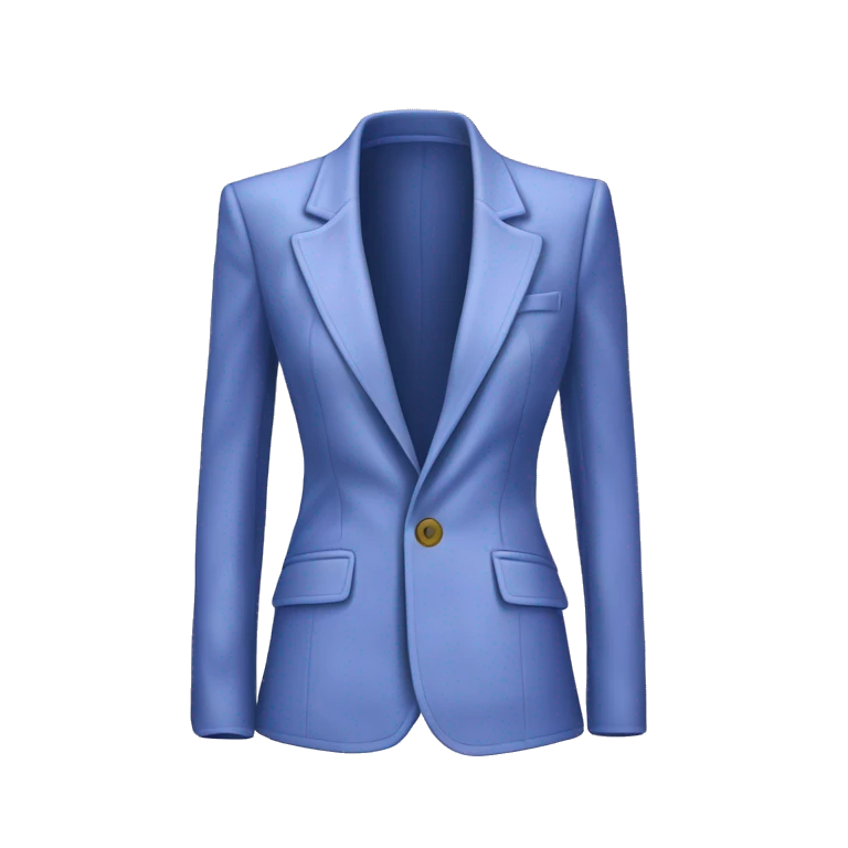 Hyper Realistic isolated open velvet periwinkle blazer jacket. emoji