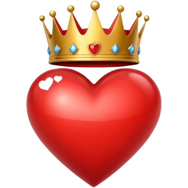 A red heart with a crown on it  emoji