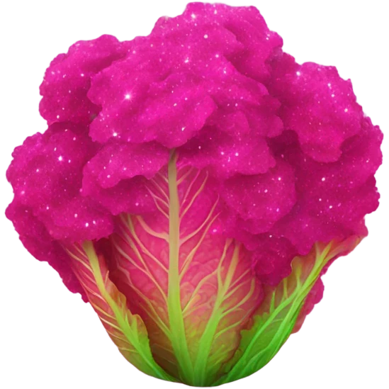 100% Hot pink ombre lettuce with glitter  emoji