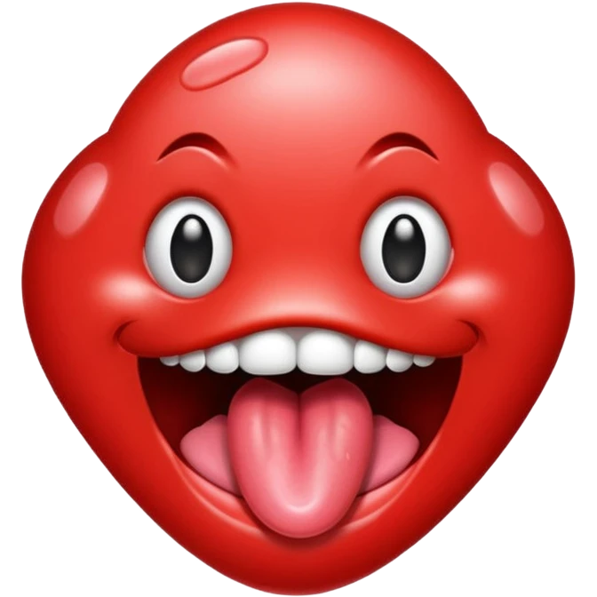 Sexy tongue licking emoji emoji