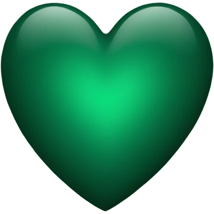 Dark Green heart  emoji