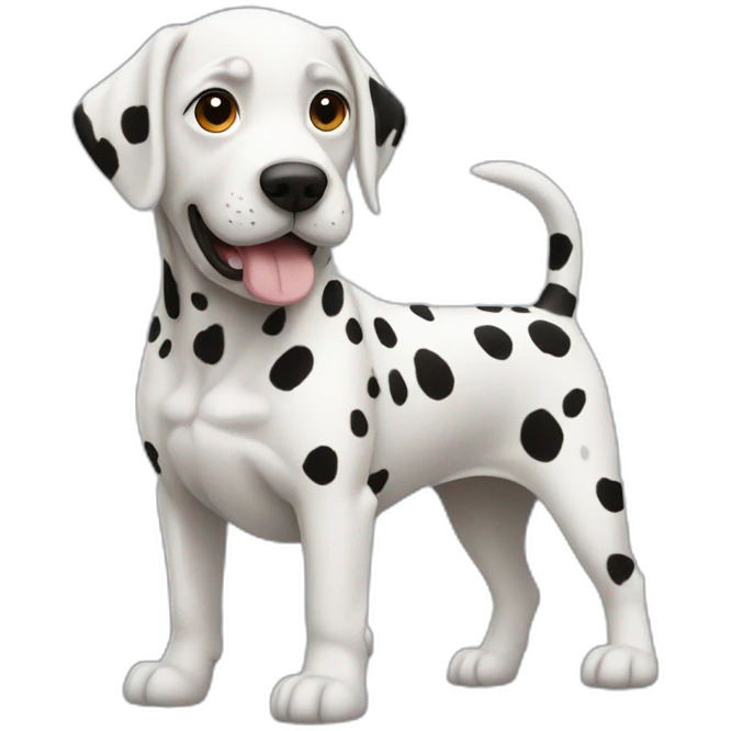 Dalmatiner next to dalmatiner emoji