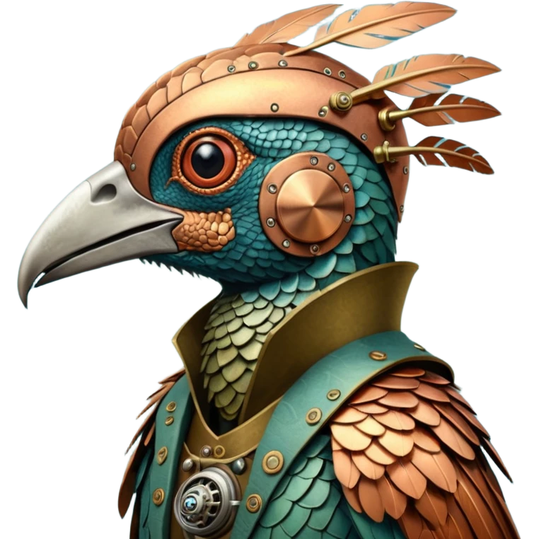 cinematic steam-punk -  hieronymus bosch phantasmagoric mutated creatures - hybrids of human, birds and and reptiles emoji