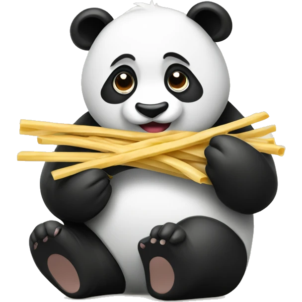 Panda eating fettuccine  emoji