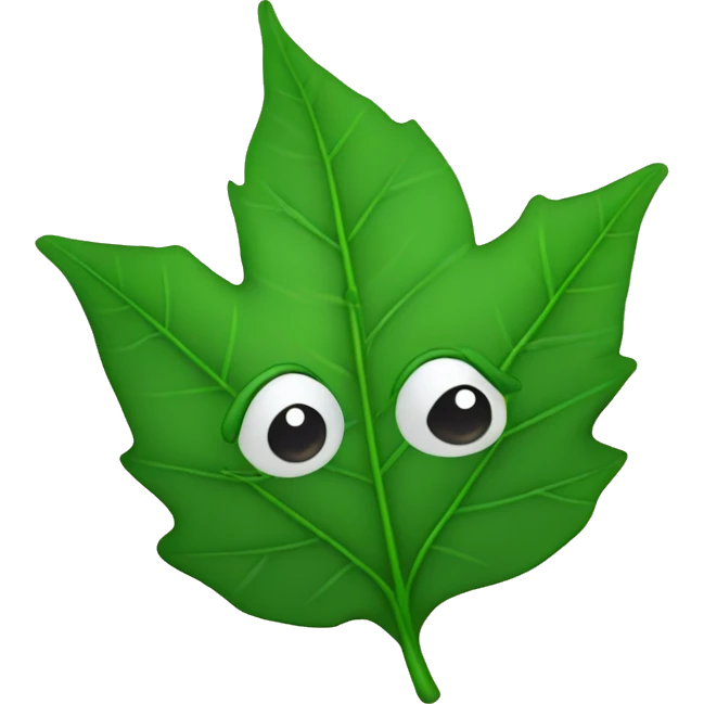 Hoja  con gota de rocio  emoji