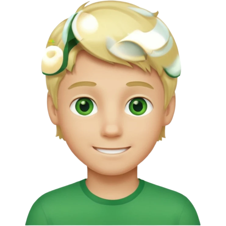 Chico rubio de ojos verdes emoji