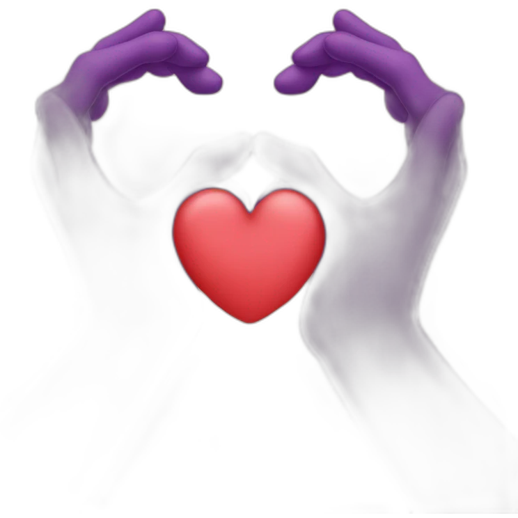 Heart hands emoji