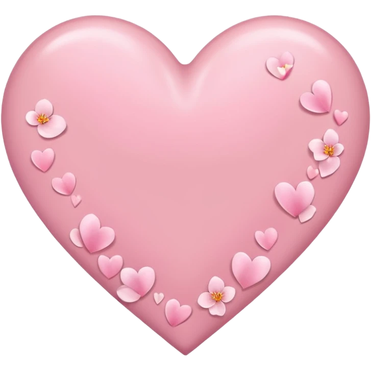pink heart emoji with subtle sakura petal texture emoji