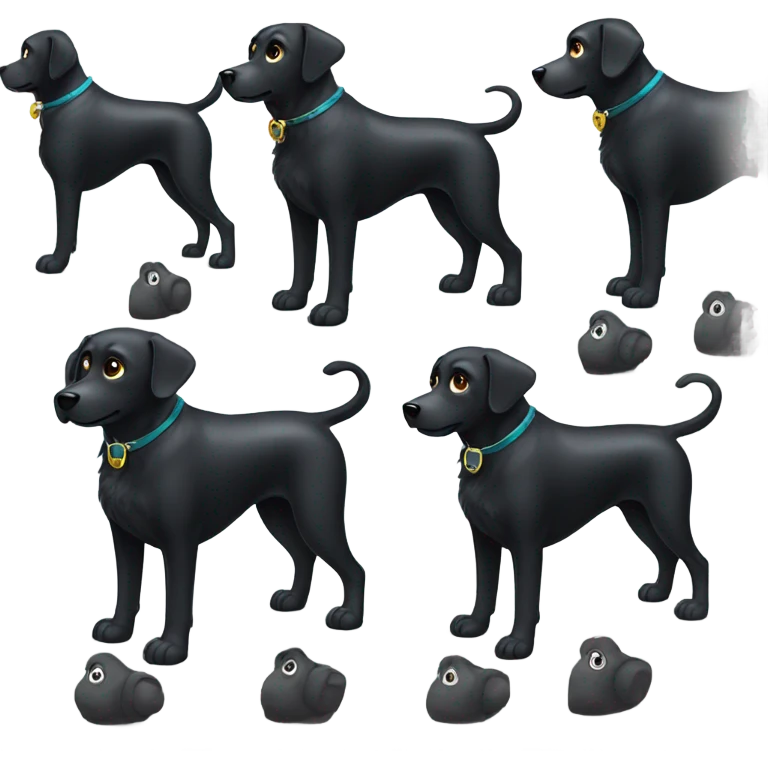 black dog emoji