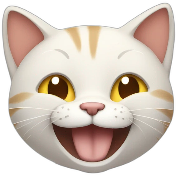 cat with thumbs up muscles and big smile emoji